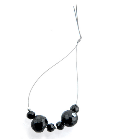15 Cts Black Diamond Beads 100% Certified, For Jewelry Making - ZeeDiamonds