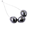 12.60 Ct+ 100% Certified Black Diamond Bead, For Jewelry Making- 3 Pcs - ZeeDiamonds