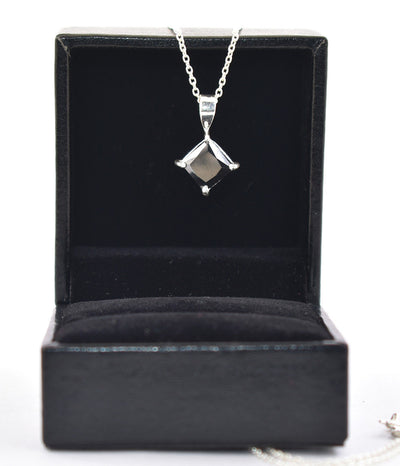 1.5 Ct AAA Certified Black Diamond Pendant Chain Necklace,Pretty Gift! - ZeeDiamonds