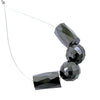 4 Pcs Black Diamond Straight Drilled Loose Beads For Beading - ZeeDiamonds