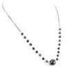 Very Elegant Black Diamond Chain Necklace. AAA Certified- Great Sparkle and Luster!