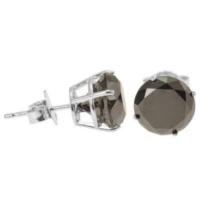 4 mm Black Diamond Necklace with Sterling Silver Pendant-Great Shine & Luster! - ZeeDiamonds