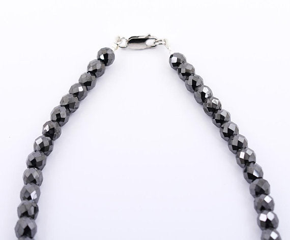 Hand Made Black Beads Necklace | MugaSilk