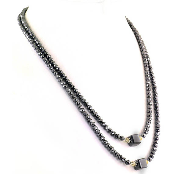 Black Tourmaline Bead Necklace – Abiza