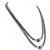 Gorgeous Black Diamond Beads Necklace with Cube Shape Beads! Great Shine & Stunning Collection. AAA Certified , Certified! Free Diamond Studs.