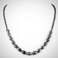 4 mm Black Diamond Necklace With Fancy Shape Diamond Beads - ZeeDiamonds