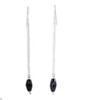 Pipe Shape Fancy Black Diamond Necklace With Dangler Diamond Earring - ZeeDiamonds