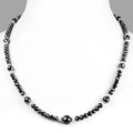 6 mm Black Diamond Faceted Beads Necklace With 8 mm Beads - ZeeDiamonds