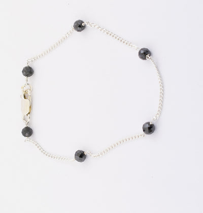 AAA 5mm Certified Black Diamond Chain Bracelet, Women's Jewelry, Birthday Gift - ZeeDiamonds