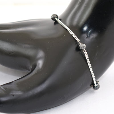 AAA 5mm Certified Black Diamond Chain Bracelet, Women's Jewelry, Birthday Gift - ZeeDiamonds