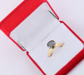 2.50 Cts Round Cut Black Diamond Ring In Yellow Gold Finish - ZeeDiamonds