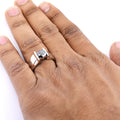 2 Cts 100% Certified Jet Black Diamond Sterling Silver Ring For Men's - ZeeDiamonds