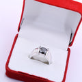 2 Cts 100% Certified Jet Black Diamond Sterling Silver Ring For Men's - ZeeDiamonds