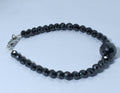 Elegant 5mm Black Diamond Faceted Beads Bracelet with Sterling Silver Clasp - ZeeDiamonds