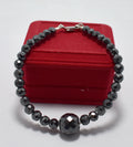Elegant 5mm Black Diamond Faceted Beads Bracelet with Sterling Silver Clasp - ZeeDiamonds