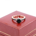 2.65 Ct Black Diamond with Black Diamond Accents Solitaire Ring In Rose Gold - ZeeDiamonds
