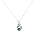 2.15 Ct, Certified Blue Diamond Beautiful Pendant With White Accents, Great Shine & Luster ! - ZeeDiamonds