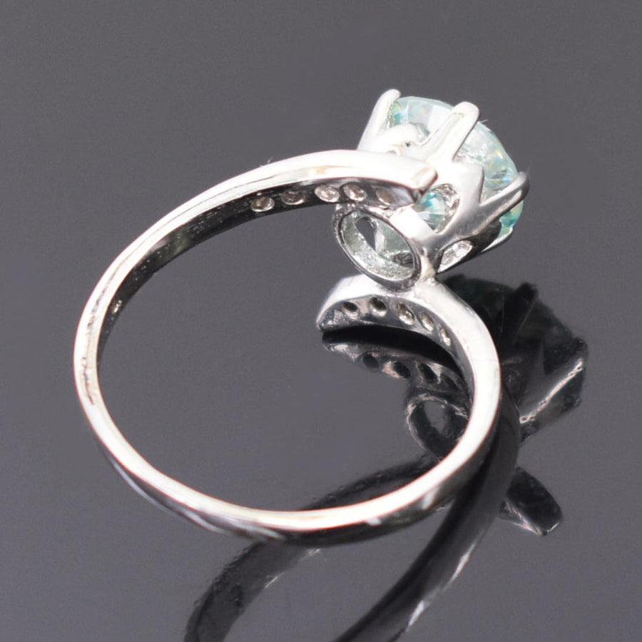 Designer Blue Diamond Solitaire Ring with Accents. Latest Collection & Great Sparkle! Gift For Wedding/Birthday. 3.00 Ct Certified - ZeeDiamonds