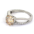 Lovely Champagne Diamond Ring With White Accents, Latest Design & Great Sparkle! Gift For Wife! 2.00 Ct Certified - ZeeDiamonds