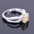 Lovely Champagne Diamond Ring With White Accents, Latest Design & Great Sparkle! Gift For Wife! 2.00 Ct Certified - ZeeDiamonds