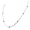 Single Row Black Diamond Chain Necklace in 925 Sterling Silver - ZeeDiamonds