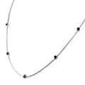 Single Row Black Diamond Chain Necklace in 925 Sterling Silver - ZeeDiamonds