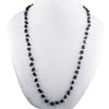 Rough Black Diamond Single Strand Necklace in Sterling Silver Wire - ZeeDiamonds