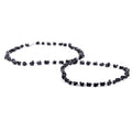 Rough Black Diamond Single Strand Necklace in Sterling Silver Wire - ZeeDiamonds