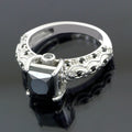 2.50 Ct Certified, Elegant Black Diamond Solitaire Engagement Ring, Latest Design - ZeeDiamonds