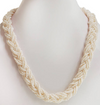 2-3 mm Braid Style Freshwater Pearl Gemstone Beaded Fancy Necklace For Gift - ZeeDiamonds