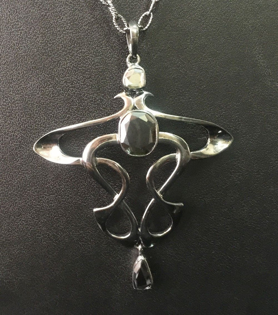 1.79 Ct Black Diamond Men's Pendant In 925 Silver - ZeeDiamonds