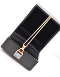 2.10 Ct Certified Black Diamond Princess Cut Pendant In Rose Gold - Birthday Gift - ZeeDiamonds