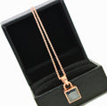 2.10 Ct Certified Black Diamond Princess Cut Pendant In Rose Gold - Birthday Gift - ZeeDiamonds