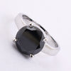 4.25 Cts Certified Black Diamond Men's Ring in Sterling Silver-Gift for Father - ZeeDiamonds