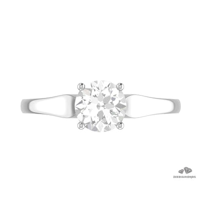 0.29 Ct Charming Round Diamond Solitaire Ring for Women's - ZeeDiamonds
