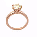 1.70 Ct Off White Diamond Solitaire Ring In Round Brilliant Cut, AAA Quality, Great Shine & Luster ! Watch Video - ZeeDiamonds