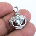 2.00 Ct AAA Certified Off White Diamond Pendant With White Accents, Great Shine & Luster ! WATCH VIDEO - ZeeDiamonds