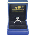 0.90 Ct Blue Diamond Solitaire Ring In Round Brilliant Cut, AAA Quality, Great Shine & Luster ! Watch Video - ZeeDiamonds