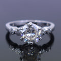 1.80 Ct Round Brilliant Cut Off White Diamond Ring In White Gold, Great Shine & Luster ! WATCH VIDEO - ZeeDiamonds