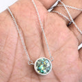 4.35 Ct, Certified Blue Diamond Beautiful Pendant With White Gold Finish, Great Shine & Luster ! WATCH VIDEO - ZeeDiamonds