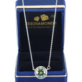 4.35 Ct, Certified Blue Diamond Beautiful Pendant With White Gold Finish, Great Shine & Luster ! WATCH VIDEO - ZeeDiamonds