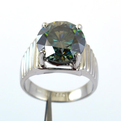 Stunning Blue Diamond Solitaire Ring in 925 Silver, Great Sparkle & Elegant! 5.65 Carat Certified Diamond, Gift For Wedding/Birthday - ZeeDiamonds