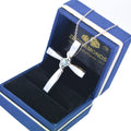 Certified 1.00 Ct Blue Diamond Solitaire Cross Pendant In White Gold, Amazing Shine & Bling ! - ZeeDiamonds