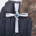 Certified 1.00 Ct Blue Diamond Solitaire Cross Pendant In White Gold, Amazing Shine & Bling ! - ZeeDiamonds