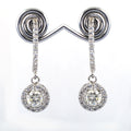 1.60 Ct Designer Off White Diamond Dangler Earrings With Accents! Gorgeous Look & Great Shine! Gift For Birthday! - ZeeDiamonds