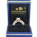 Gorgeous Blue Diamond Women's Ring with Accents in Rose-Gold! Certified 1.70 Ct Ideal For Anniversary Gift, Certified Diamond! - ZeeDiamonds
