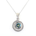 Designer 1.50 Carat Blue Diamond Pendant with White Accents, Certified Diamond! Ideal Gift For Birthday/Anniversary! - ZeeDiamonds