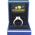 4 Carat Amazing Off White Diamond Solitaire Ring in 925 Silver with White Finish ! Ideal For Birthday Gift, Anniversary Gift Certified Diamond! - ZeeDiamonds
