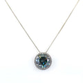 19.75 Ct AAA Certified Blue Diamond Solitaire Pendant With White Diamond Accents, Great Shine & Luster ! - ZeeDiamonds