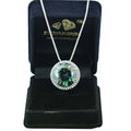 19.75 Ct AAA Certified Blue Diamond Solitaire Pendant With White Diamond Accents, Great Shine & Luster ! - ZeeDiamonds